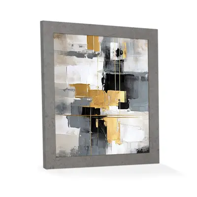 Modern Picture Frame 35x35cm Grey Marble for Home & Office Decor